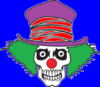 Clown Skull With Hat Med Image